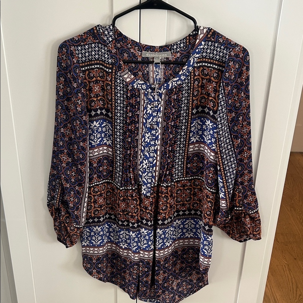 Daniel Rainn Multicolor Patterned Blouse Stitch Fix Size Medium